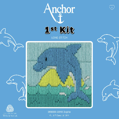 Anchor 1st Kit Long Stitch Dolphin in packet